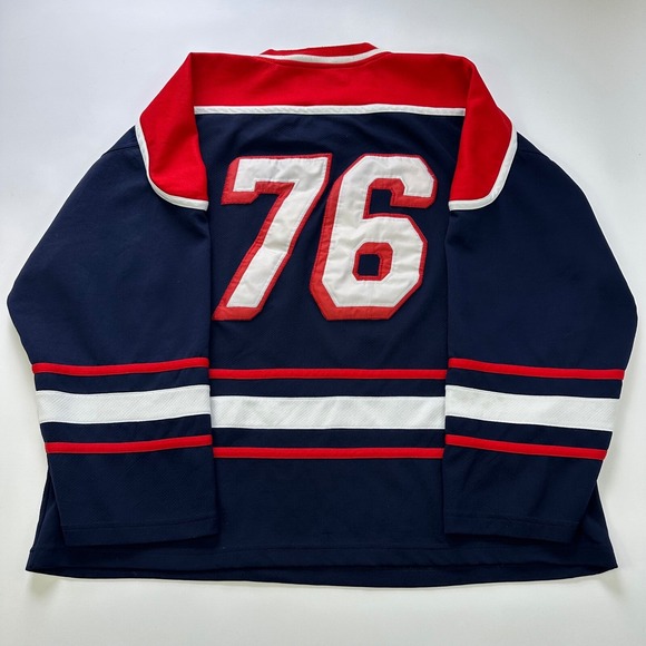 Steve & Barrys Athletic Dept USA Hockey Jersey Pullover Blue Red Mens XXL - Picture 7 of 8